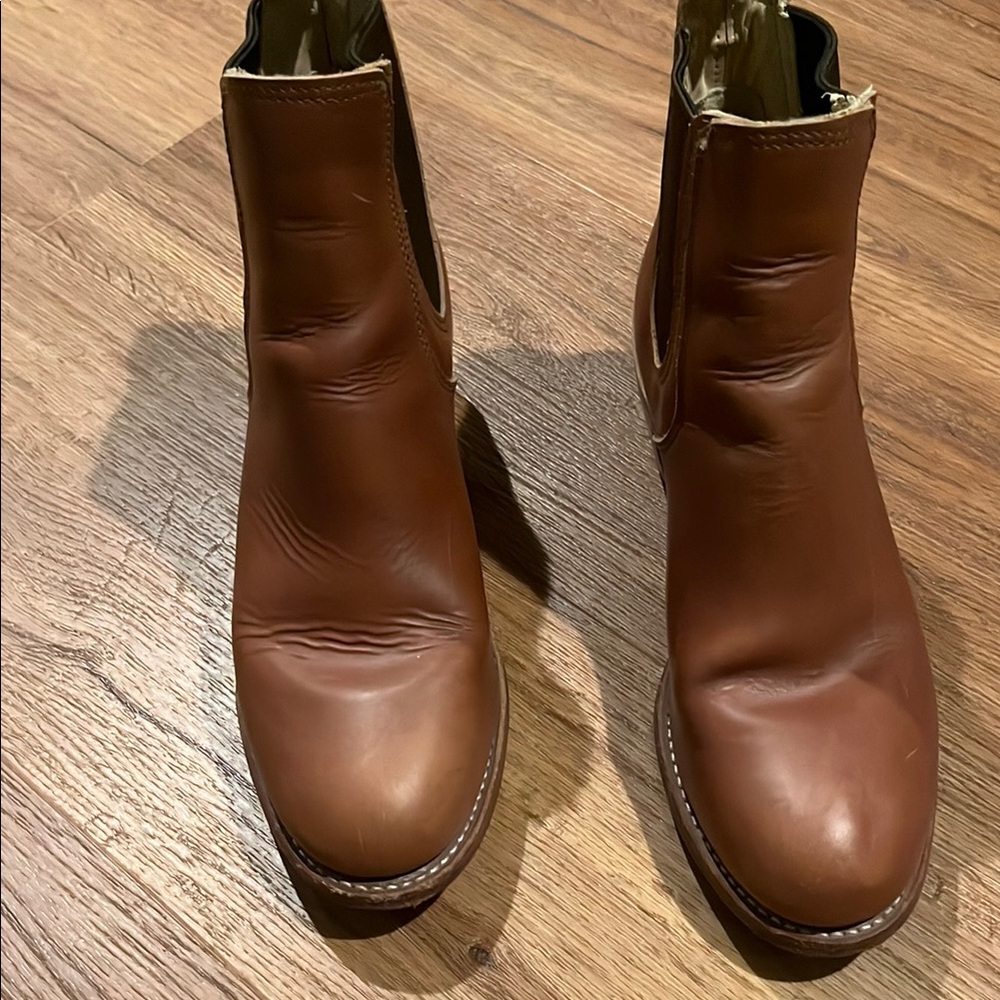 Red Wing Shoes Brown Cognac Ankle Boots